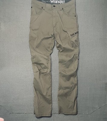 Wrangler ATG All Terrain Gear Mens Pants 34x34 Tan Hiking Outdoor Climbing