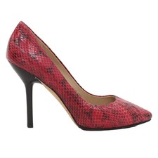 Via Spiga Women's Heels UK 3.5 Red Animal Print 100% Other Court
