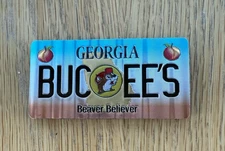 Two Sided Buc-ee's Souvenir Georgia Magnet - Metallic - Beaver Believer