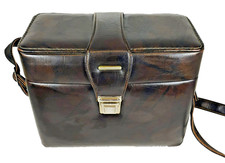 Vintage Camera Case 35mm Large Lens Storage Faux Leather