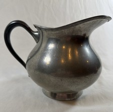 American Pewter Pitcher S. S. Co. 31/38 Engraved 6.5 Inches Tall