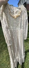 VTG 70s Gunne Sax Romantic Renaissance Bridal Floral Prairie Maxi Dress SZ 11 US