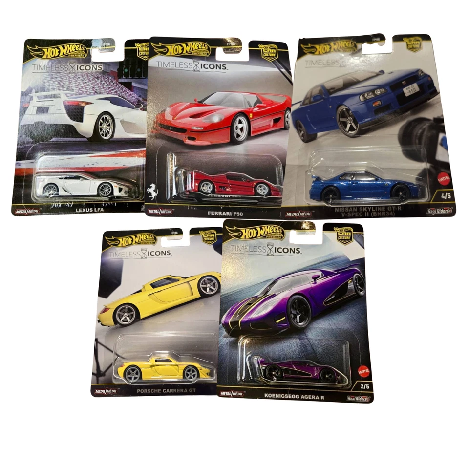 Hot Wheels Premium Car Culture 2025 Dash N Timeless Icons - Choose Option