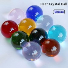 30mm Clear Crystal Ball Colorful Balls Crafts Marbles Sphere Ornaments DIY