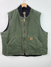 Carhartt V02 CYP Cypress Green Arctic Quilt-Lined Duck Canvas Vest Size 2XL