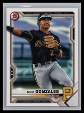 2021 Bowman Baseball #BP-34 Nick Gonzales Paper Prospects Pittsburgh Pirates