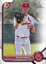 2022 Bowman Draft #BD-124 Brycen Mautz St. Louis Cardinals 1st Bowman