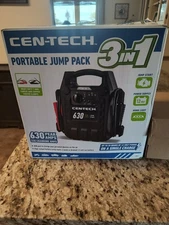 CEN-TECH 630 Peak Amp Portable Car 3 In 1 Battery Jump Start/ Power Pack/ Light