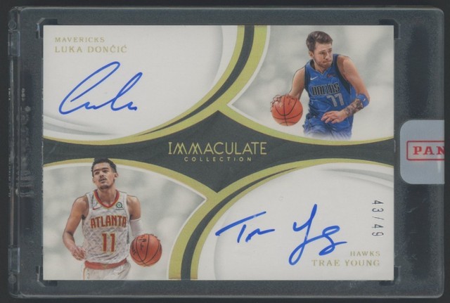 2018-19 Panini Immaculate Luka Doncic Trae Young RC DUAL ON CARD AUTO 43/49