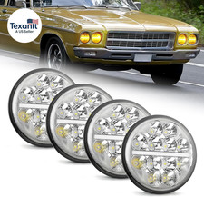 5.75 Led Headlight 5 3/4 round Led Headlights Whit DRL Amber Turn Signal Light a