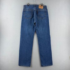 Vintage Levis Jeans Mens 34x32 Fits 32x31 Dark Blue One Wash 501 Made in USA