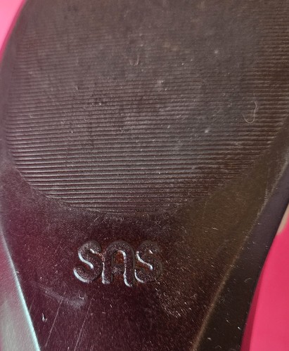 SAS Shoes Sandals Strippy Beige Leather Strap Women’s 8.5 Comfort 1.5” Preowned - Picture 6 of 9