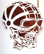 Skull Insane Skull Stencil Reusable 10 Mil Mylar Skulls, Fantasy, Evil, Scary