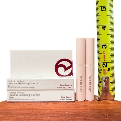 2x Rare Beauty Perfect Strokes Universal Volumizing Mascara MINI 0.10oz 3mL Each