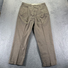 Vintage Tommy Hilfiger Pant Mens 36x30 Brown Houndstooth Dress Straight Classic