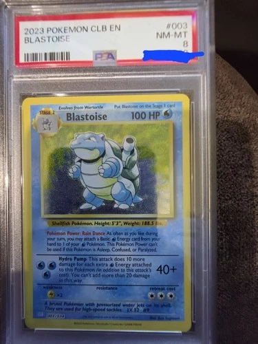PSA 8 BLASTOISE HOLO! NM-MINT! 2023 Pokémon TCG Classic Deck #003/034