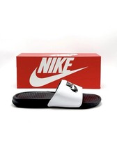  NEW IN BOX Men NIKE Benassi JDI SLIDES WHITE / BLACK 343880 100 