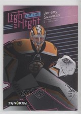 2023 Upper Deck Synergy Light Up The Night Pink /699 Jeremy Swayman #LN-JS 0cv