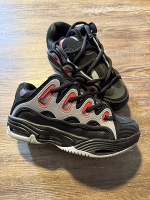 OSIRIS D3 2001 Black/Grey/Red Size 6.5 New Unworn Skate Grunge Goth