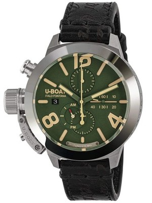 U-Boat 9581 Classico 45 mm Tungsteno CAS Green Mens Watch Automatic Chronograph