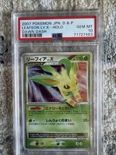 2007 POKEMON JAPANESE DP DAWN DASH LEAFEON LV.X UNLIMITED PSA 10 (SWIRL)