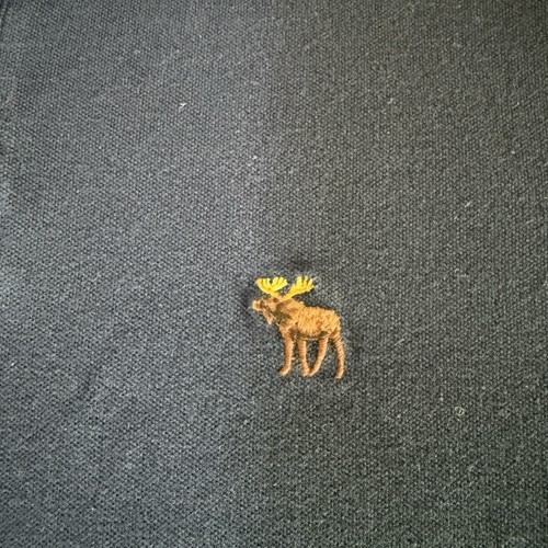 Camisa Polo Abercrombie & Fitch Azul Marino XL Elastizada Logo Alce Manga Corta Informal - Imagen 2 de 6