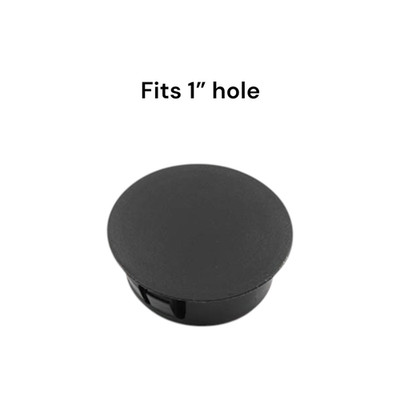 1'' Hole Nylon Locking Panel Plugs Black/White Dome Cover 1 3/16'' Top Width