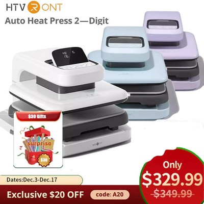 HTVRONT Automatic Heat Press 2-Digit 15x15 for T Shirt Printing Pressure Auto