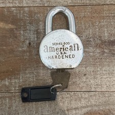 Vintage American Pad Lock Series 600 Hardened with Key Made In USA
