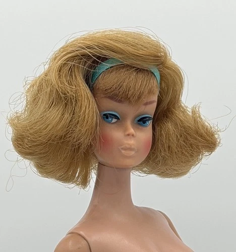 Vintage 1965/66 Honey Blonde Sidepart American Girl Barbie Doll *RARE, BIG HAIR*