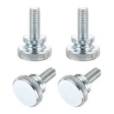 M10 x 25mm 4Pcs Knurled Thumb Screws with Shoulder Grip Knobs for TV Monitor