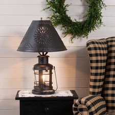 Innkeeper's Lamp with Metal Chisel Shade
