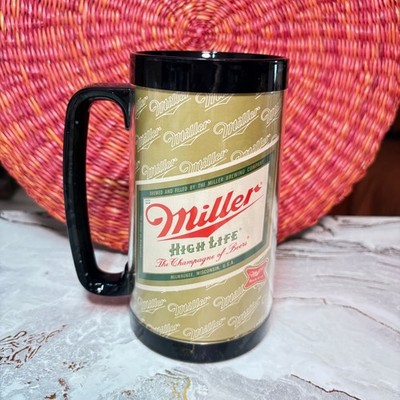 Vintage Miller High Life Beer Thermo-Serve Insulated Plastic Mug Cup