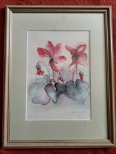 aquarell bilder blumen, von Wolfgang Vogelsang, 1986, signiert