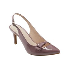 Women's Bandolino Gelli Bow Slingback Pumps Dark Mauve Patent