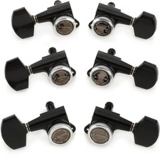 Gotoh SG381-01 MG-T Locking Tuning Machine Set - 3 3 Black Chrome 5-pack