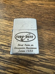 Vintage Tube Kote  Company Vernco Lighter NOV Oilfield Promo 50s Made Japan