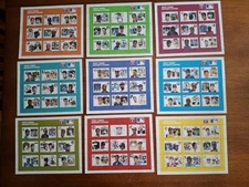 Set of (9) 1988 Grenada Major League Baseball Stamps Sheets MLB Vintage
