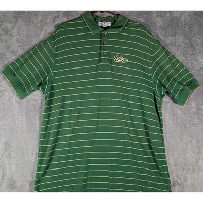 Vintage USF South Florida Bulls Boca Classics Striped Polo Shirt Green Men's XL