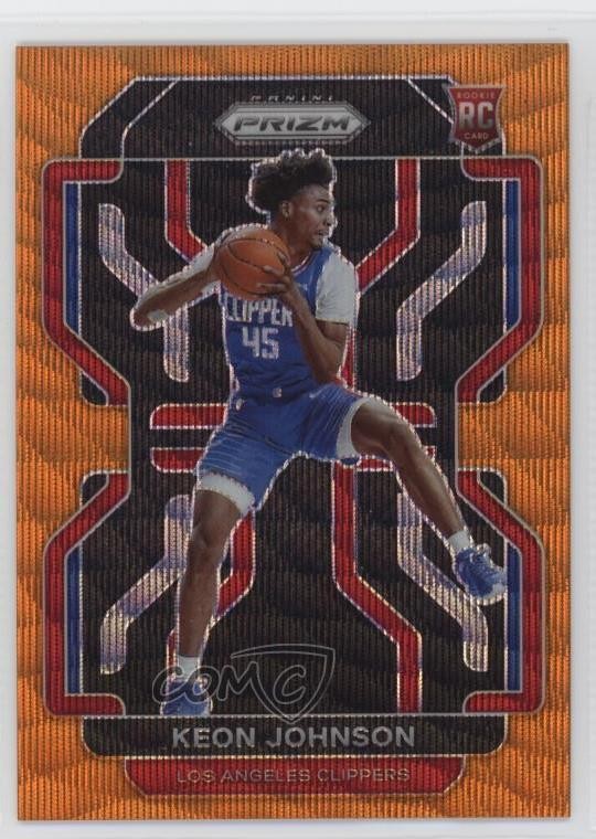 2021-22 Panini Prizm Orange Wave Prizm 17/60 Keon Johnson #326 1m1j