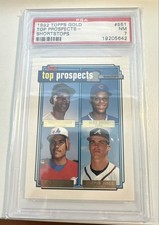 1992 Topps - Top Prospects Chipper Jones, Wil Cordero, Alex Arias #551 Gold (RC)