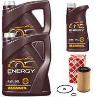 MotoröL Set Mannol Energy 5W-30 API 11 Liter + ÖLfilter FüR Mercedes Sprinter
