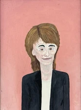 American 21th C, B Latt, Vintage Oil Painting, Woman Portrait  