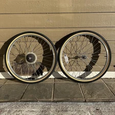26X1.50 Araya 7X Rims w/Sansin Hubs Clean & Straight 80s Miyata Tires 26 X 1.625