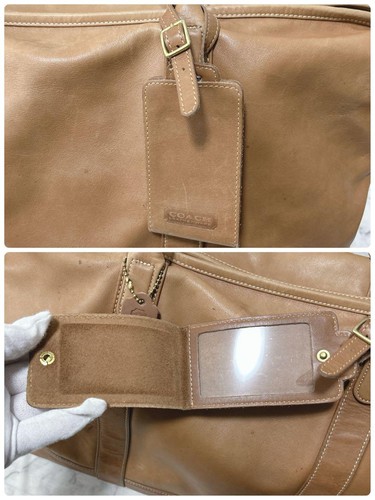 Coach Boston Bag Brown Leather 0502 A4 Size Durable Vintage - Picture 17 of 20
