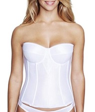Dominique WHITE Juliette Strapless Longline Corset, US 50F, UK 50E