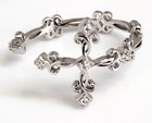 Sterling Silver 925 Cross Wrap Ring CZ Stones Size 7 — photo 2