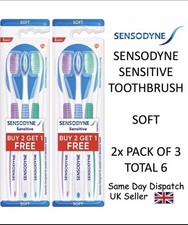 Sensodyne Sensitive Toothbrush Soft Bristles Effective Gentle Cleaning x6
