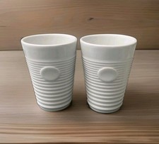 2x Kaffeebecher Trinkbecher Weiß Walküre Shabbychic