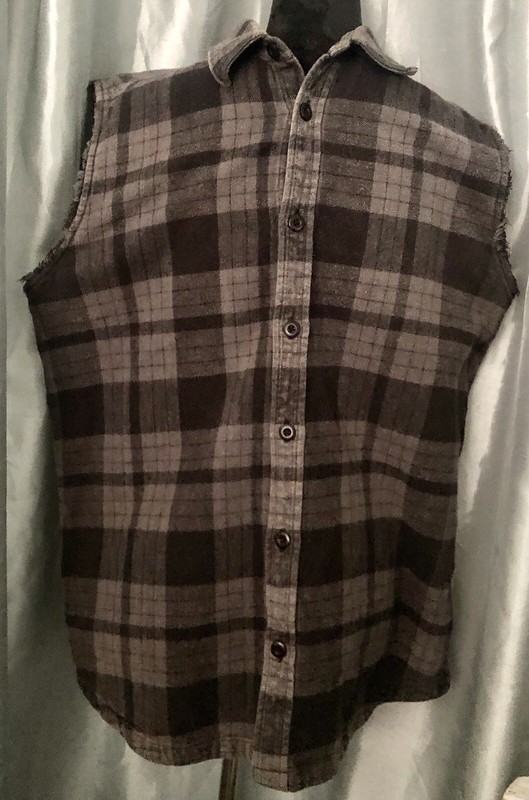 METAL MULISHA Shirt Heavy Flannel Black Gray Plaid Biker Grunge Punk Men’s  L?